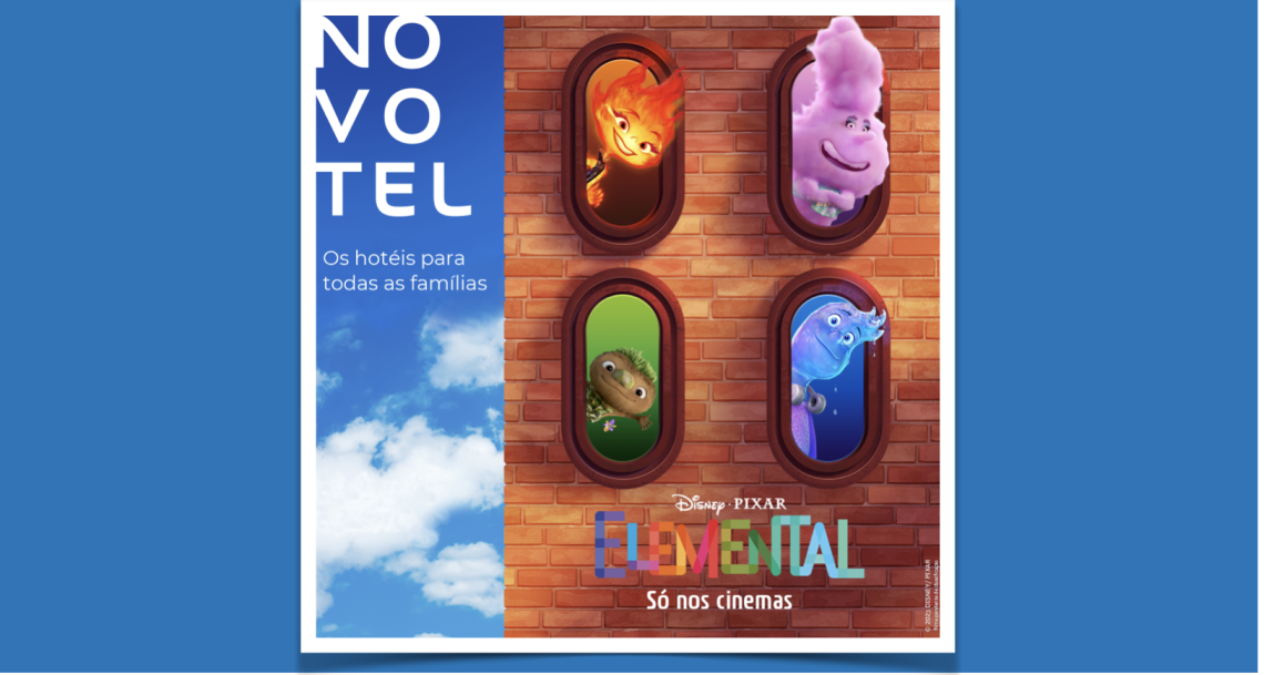 Água e fogo: as personagens do filme “Elemental” vão estar nos hotéis  Novotel