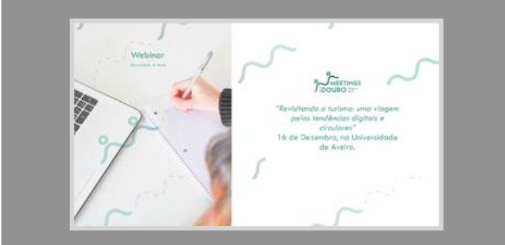 Webinar: digital e sustentabilidade no Turismo em debate na Universidade de Aveiro