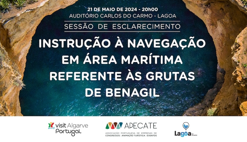 Sessão de esclarecimento sobre a instrução de navegação nas grutas de Benagil