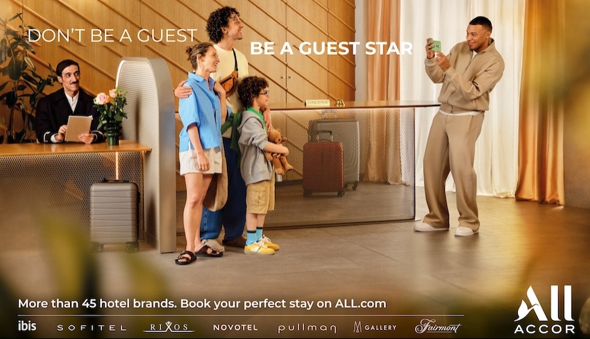 Kilian Mbappé torna-se o novo rosto da mais recente campanha da Accor, “Don’t be a Guest, Be a Guest Star”